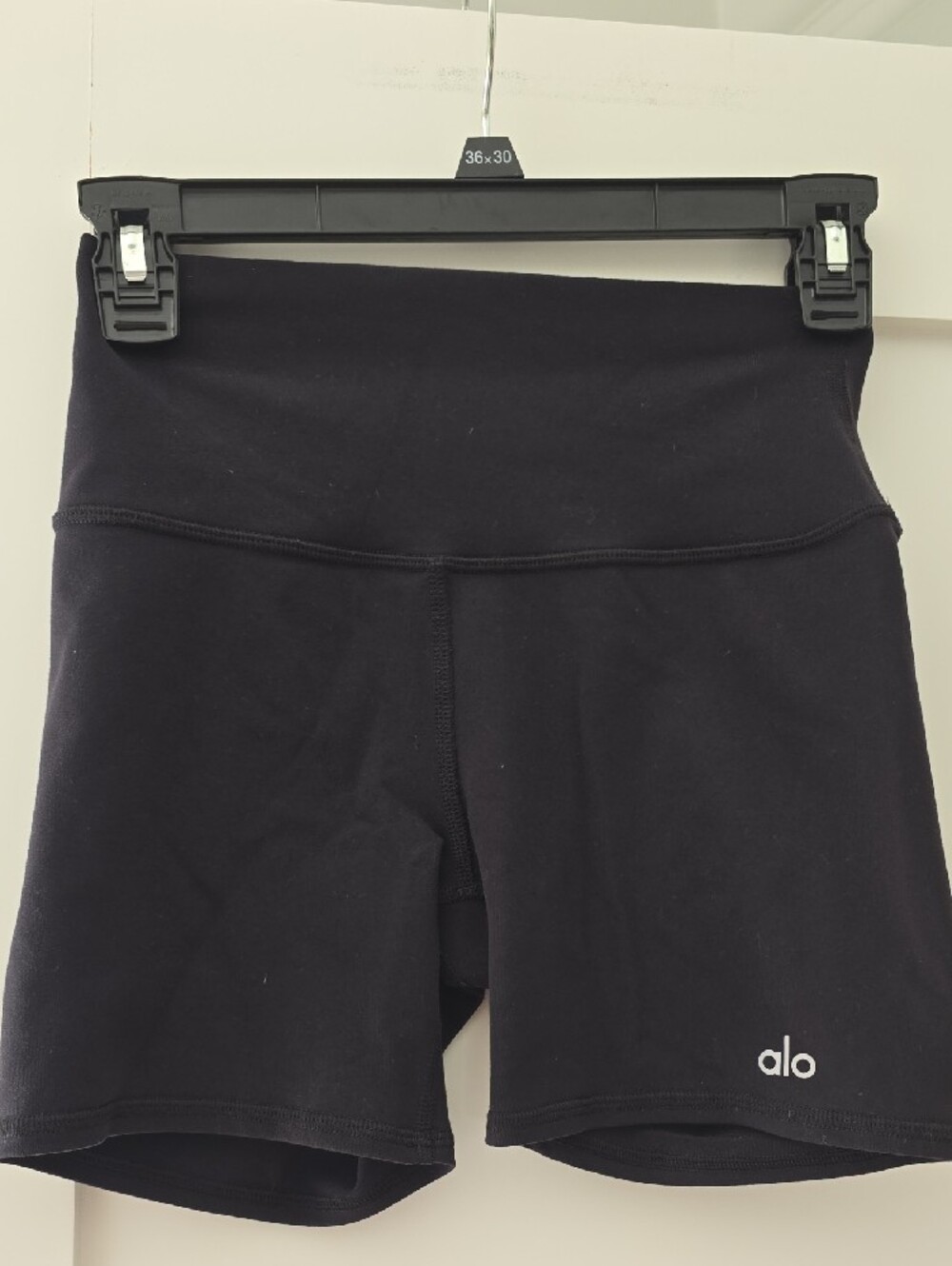 ALO Yoga Black High-Waist Bike Shorts - Picture 3 of 3